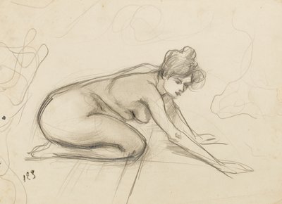 Tutkimus alastonkuvasta, n. 1900 tekijältä Albert de Belleroche